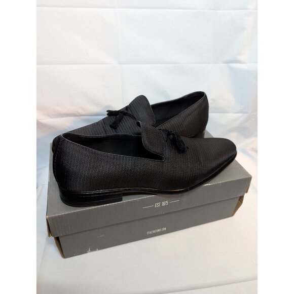 Stacy Adams Men’s Black Slip On Tazewell Loafers Sz 12 M Memory Foam Insoles - Picture 8 of 16